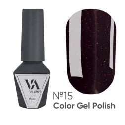 Гель-лак Valeri Color 015 бордо с шиммерами 6 мл
