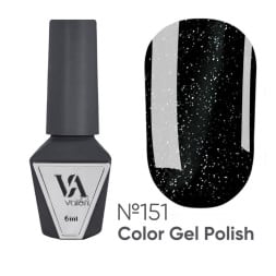 Гель-лак Valeri Color 151 черный космический 6 мл
