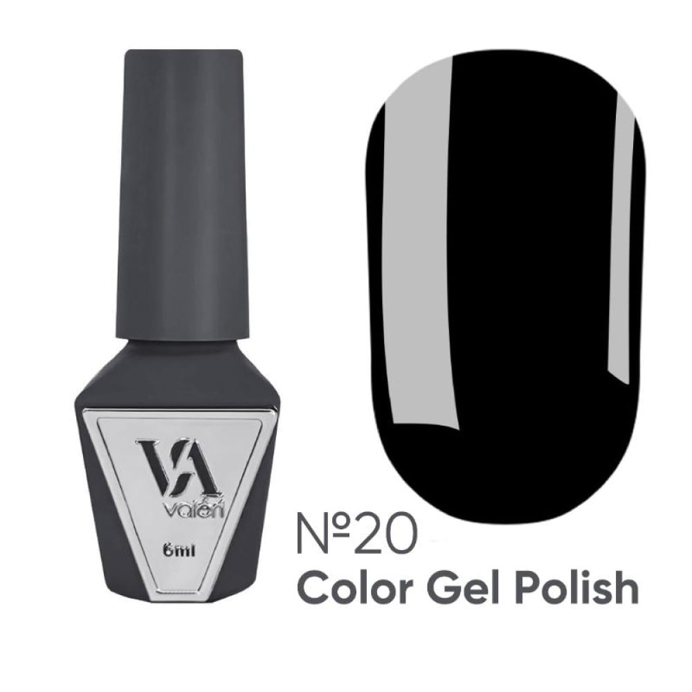 Гель-лак Valeri Color 020 чорний 6 мл