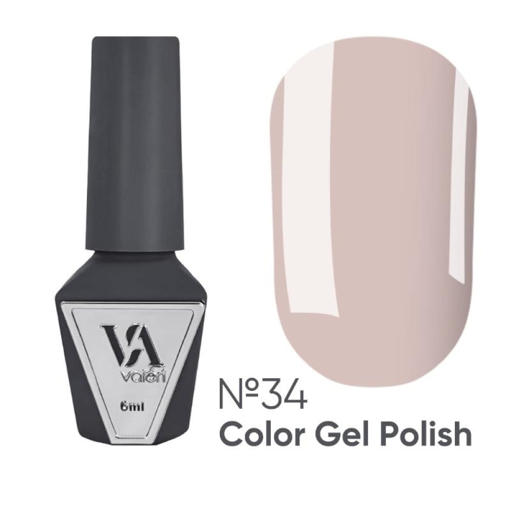 Гель-лак Valeri Color 034 холодний беж 6 мл