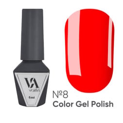 Гель-лак Valeri Color 008 яркий коралл 6 мл