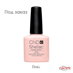 CND Shellac Beau бледный молочно-розовый с перламутром. 15 мл