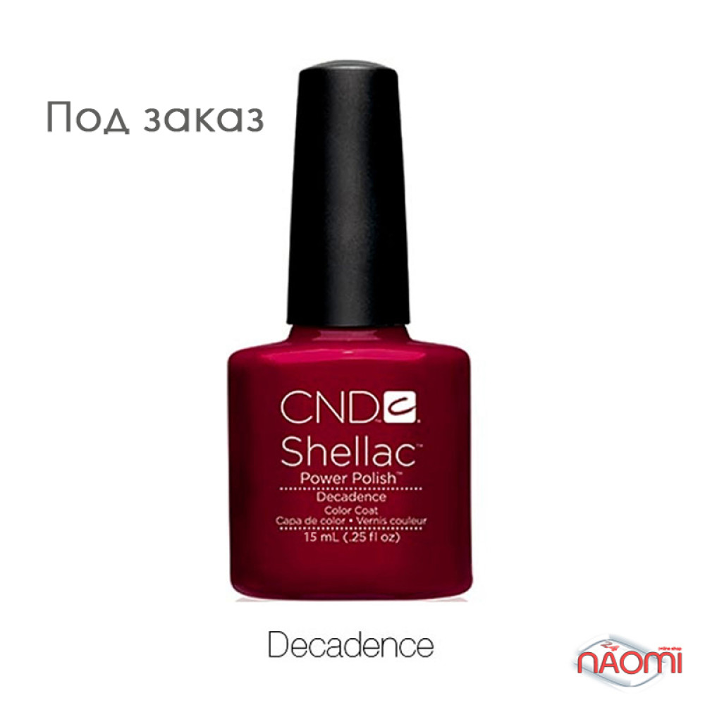 CND Shellac Decadence темний бордово-червоний, 15 мл