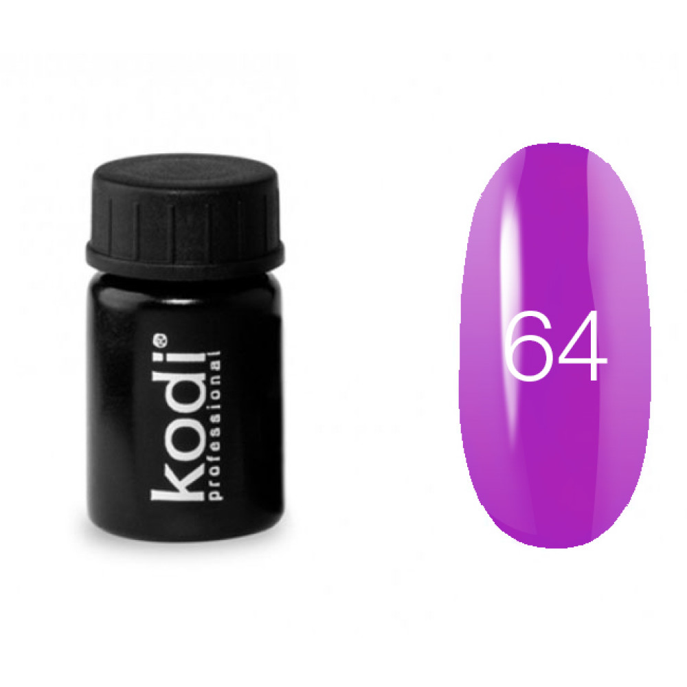 Гель-краска Kodi Professional 64, цвет фиолетовый, 4 мл