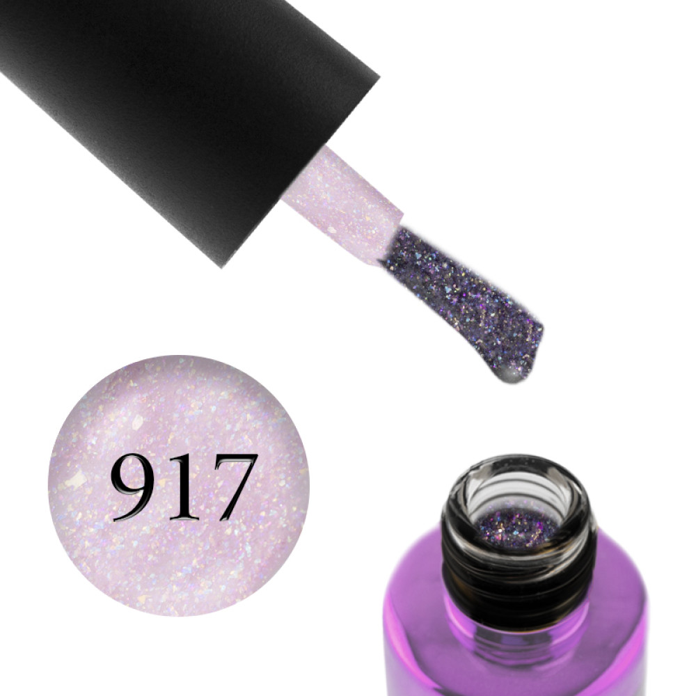 Гель-лак F.O.X Masha Create Pigment 917 рожевий з блискітками, 6 мл