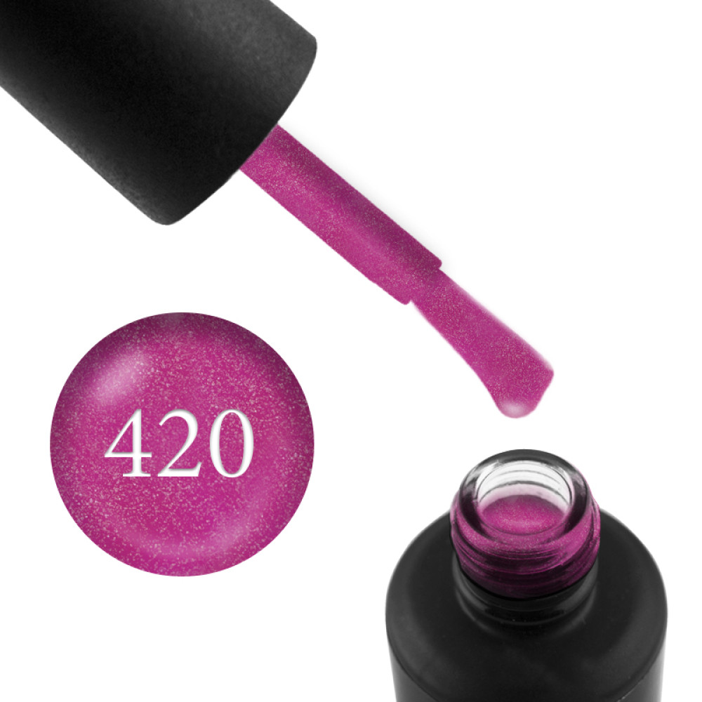 Гель-лак My Nail 420 рожевий з шимерами, 9 мл