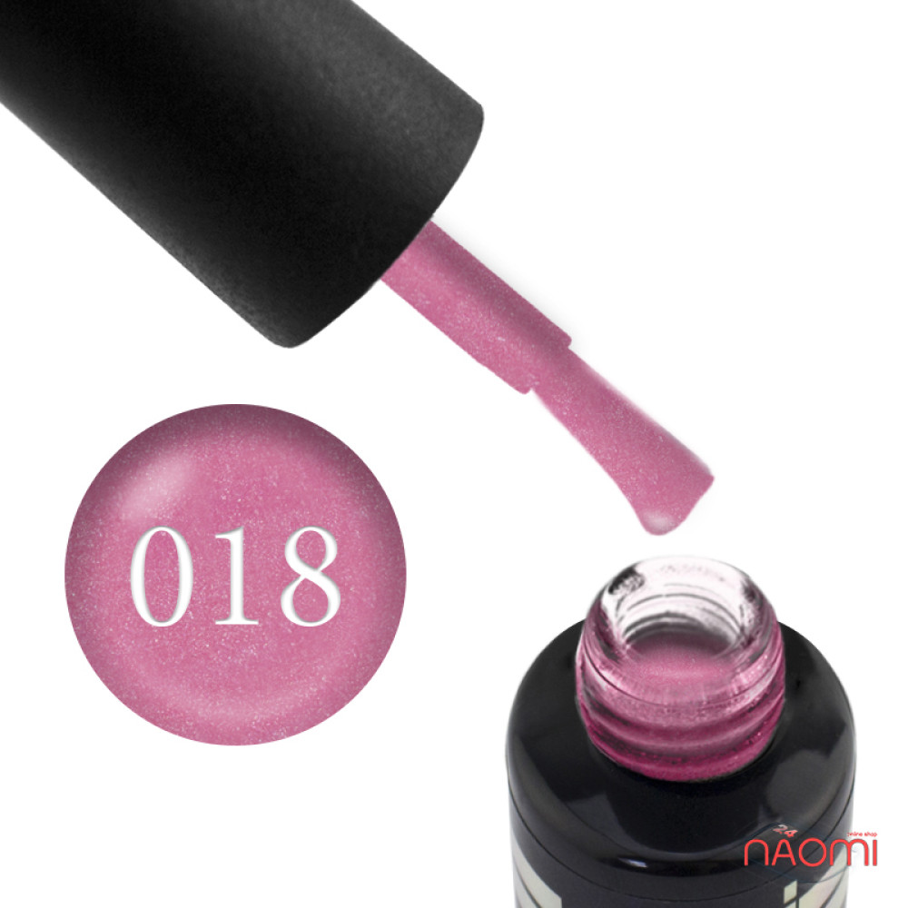 Гель-лак Oxxi Professional 018 рожевий з мікроблиском, 10 мл