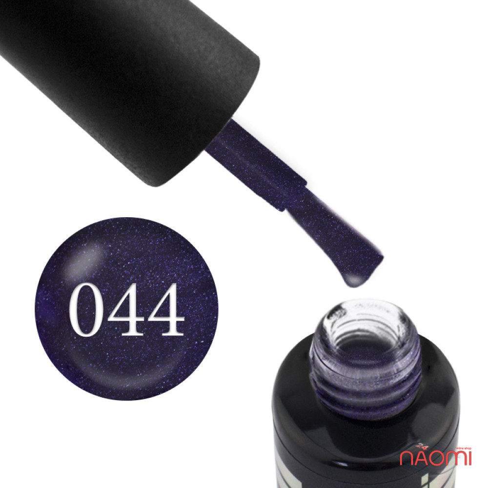 Гель-лак Oxxi Professional 044 темный фиолетовый с микроблеском, 10 мл