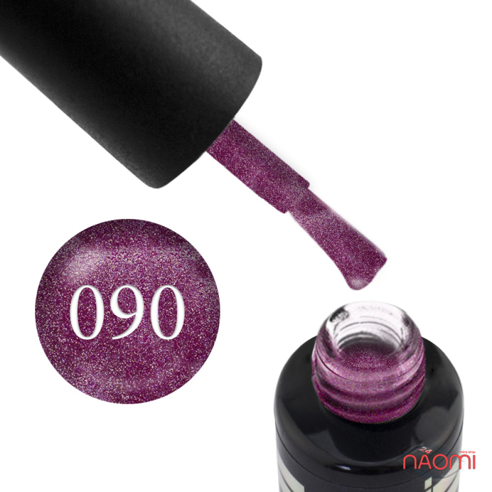 Гель-лак Oxxi Professional 090 темно-розовый с очень мелкими блестками. 10 мл