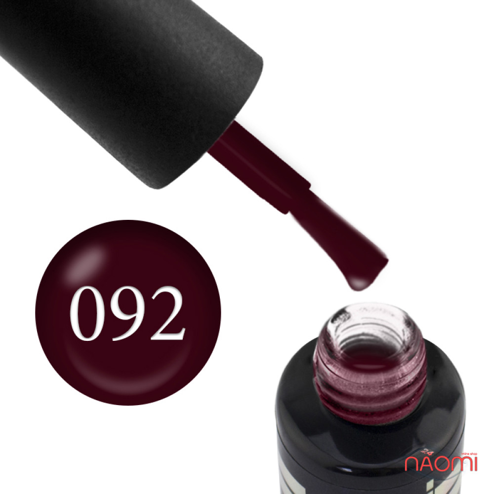 Гель-лак Oxxi Professional 092 темный красно-коричневый. 10 мл