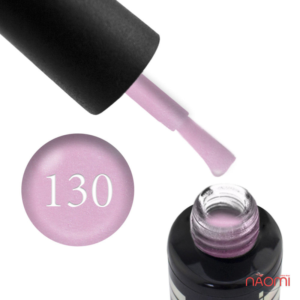 Гель-лак Oxxi Professional 130 нежный розовый с микроблеском. 10 мл