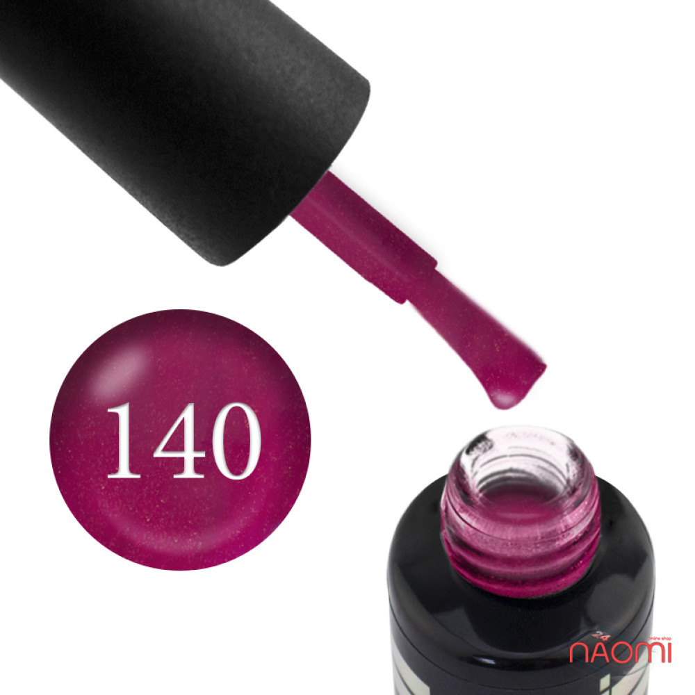 Гель-лак Oxxi Professional 140 темний рожевий з мікроблиском. 10 мл