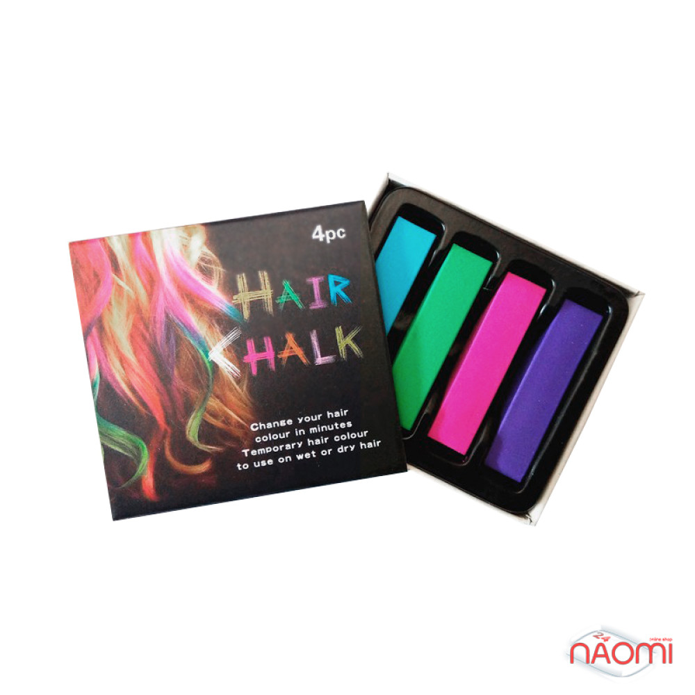 Крейда для волосся Hair Chalking, 4 шт.
