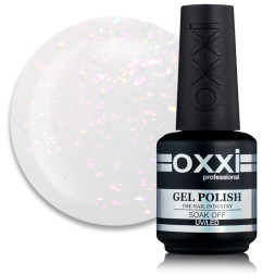 База камуфлирующая для гель-лака Oxxi Professional Sharm Cover Base Coat 001 прозрачно-молочный с розовыми шиммерами. 15 мл