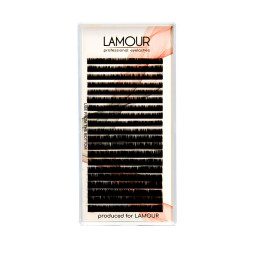 Вії Lamour D 0,085 (20 рядків: 7-12 мм), чорні