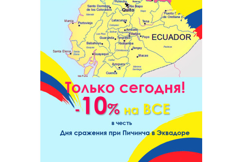 -10% на все до Дня битви при Пічінча!