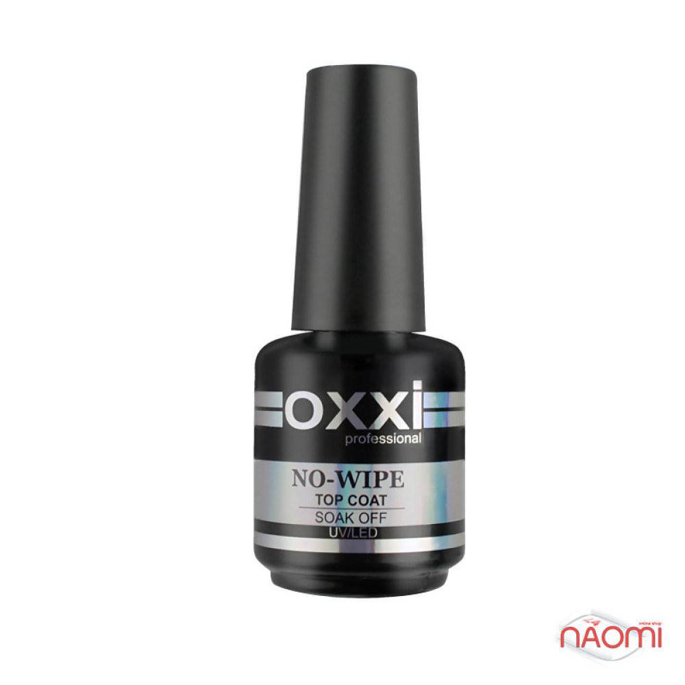 Топ для гель-лака без липкого слоя Oxxi Professional No Wipe Top Coat Crystal No UV. 15 мл