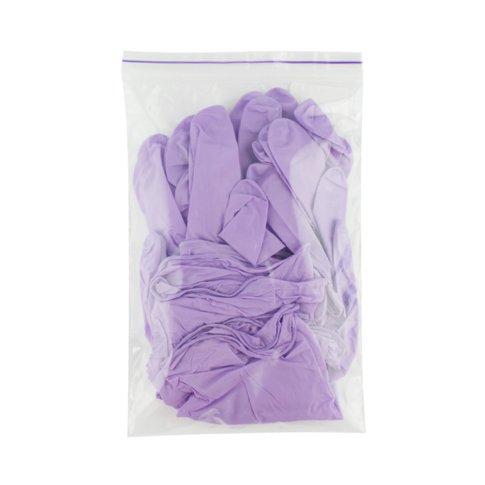 Перчатки нитриловые упаковка - 5 пар, размер S (без пудры), лиловые