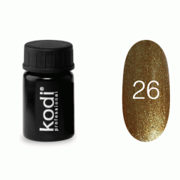 Гель-краска Kodi Professional 26, цвет золотой с нежно-салатовыми шиммерами, 4 мл