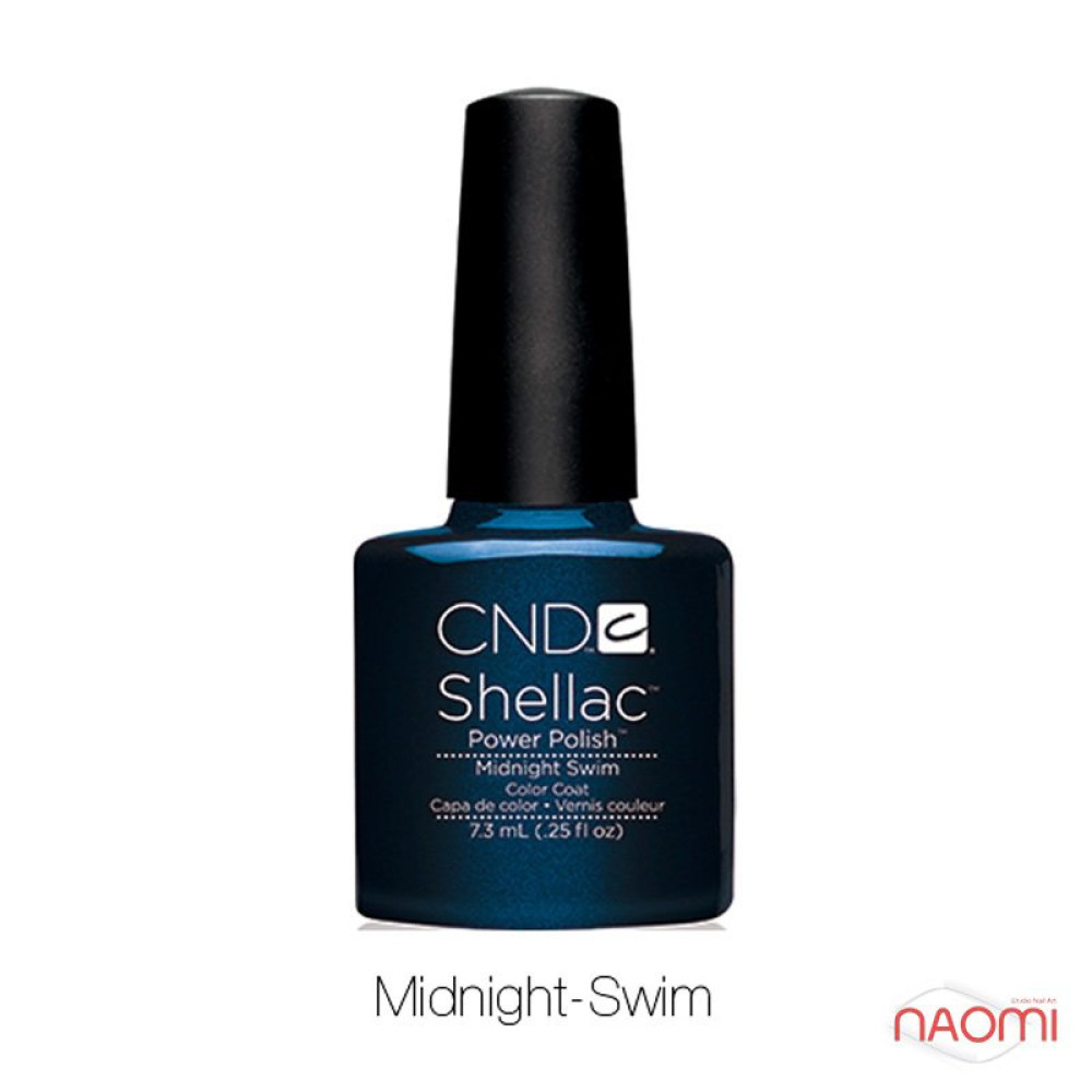 CND Shellac Midnight Swim темный синий. 7.3 мл
