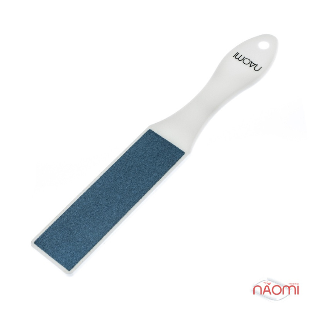 Пилка для педикюру Naomi 80/120. колір біло-блакитний