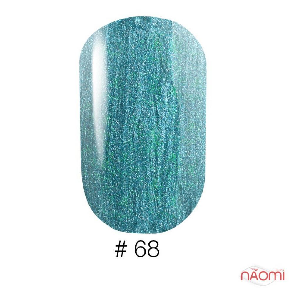 Лак Naomi VINYTONE 68 синій, переливається в зелений з шимерами, 12 мл