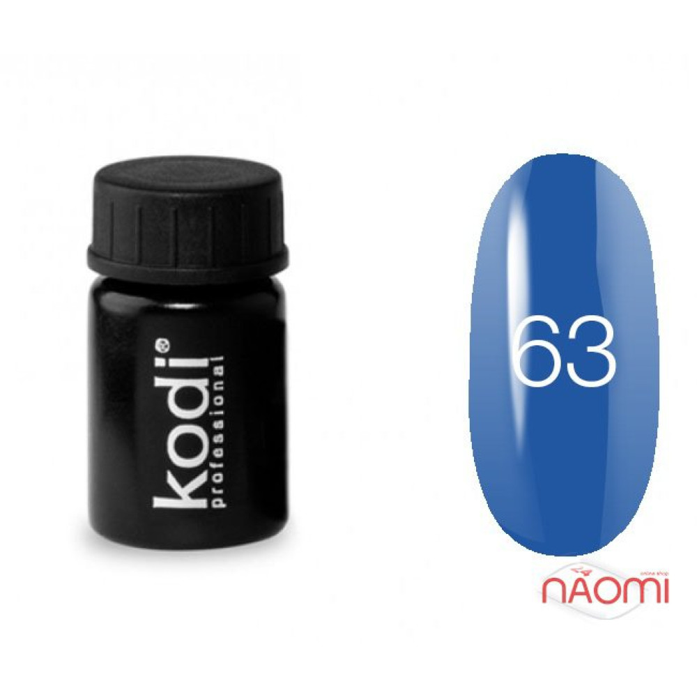 Гель-краска Kodi Professional 63. цвет синий. 4 мл