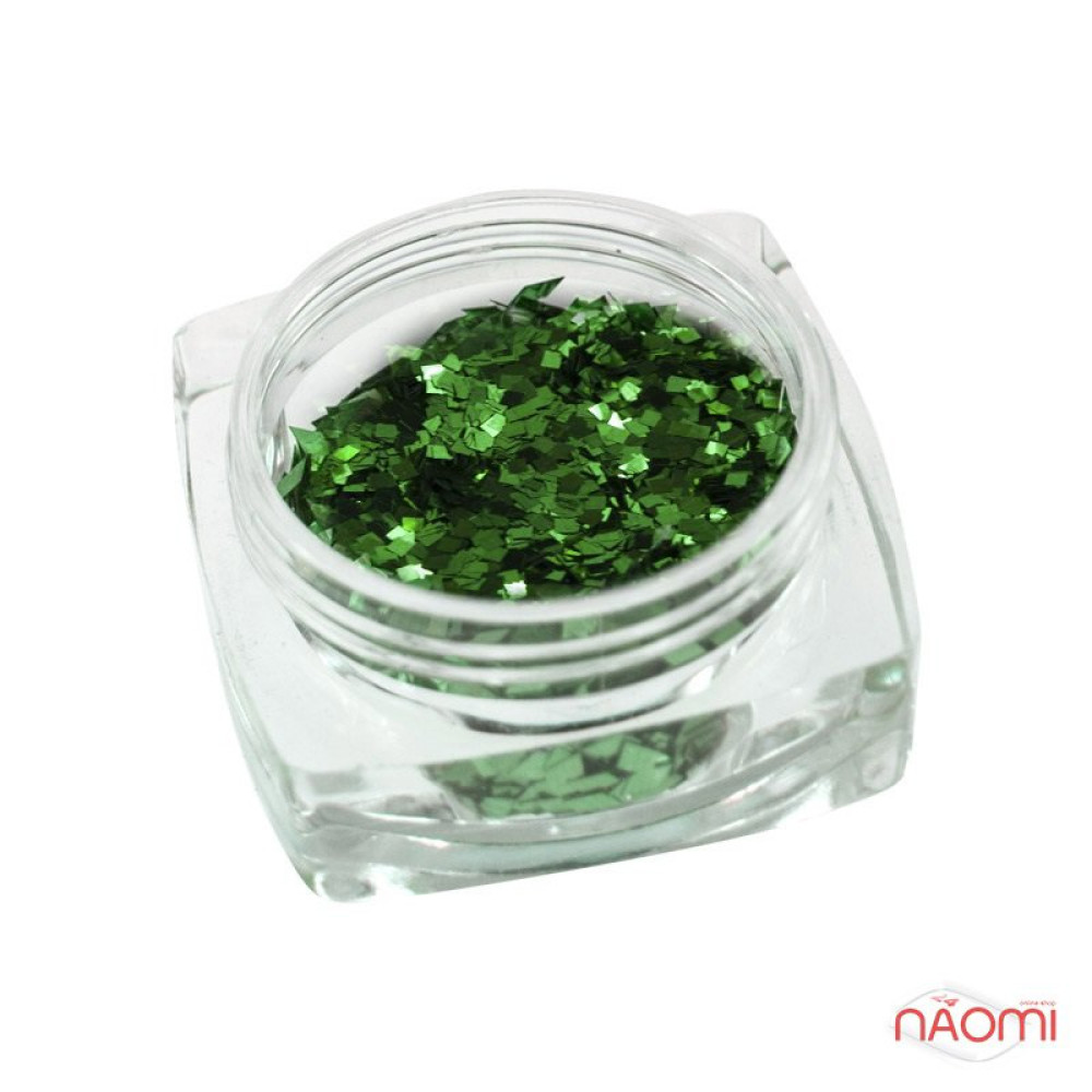 Декор для ногтей Salon Professional Чешуя, цвет зеленый, крупная