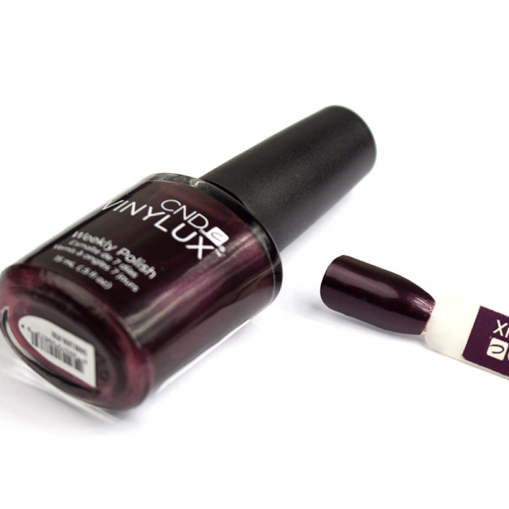 Лак CND Vinylux Weekly Polish 110 Dark Lava темный фиолетовый с сияющими мелкими блестками. 15 мл