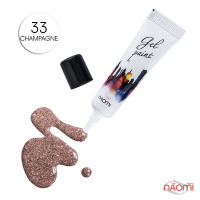 Гель-паста Naomi № 33 Champagne розовая шампань с шиммерами, 10 г