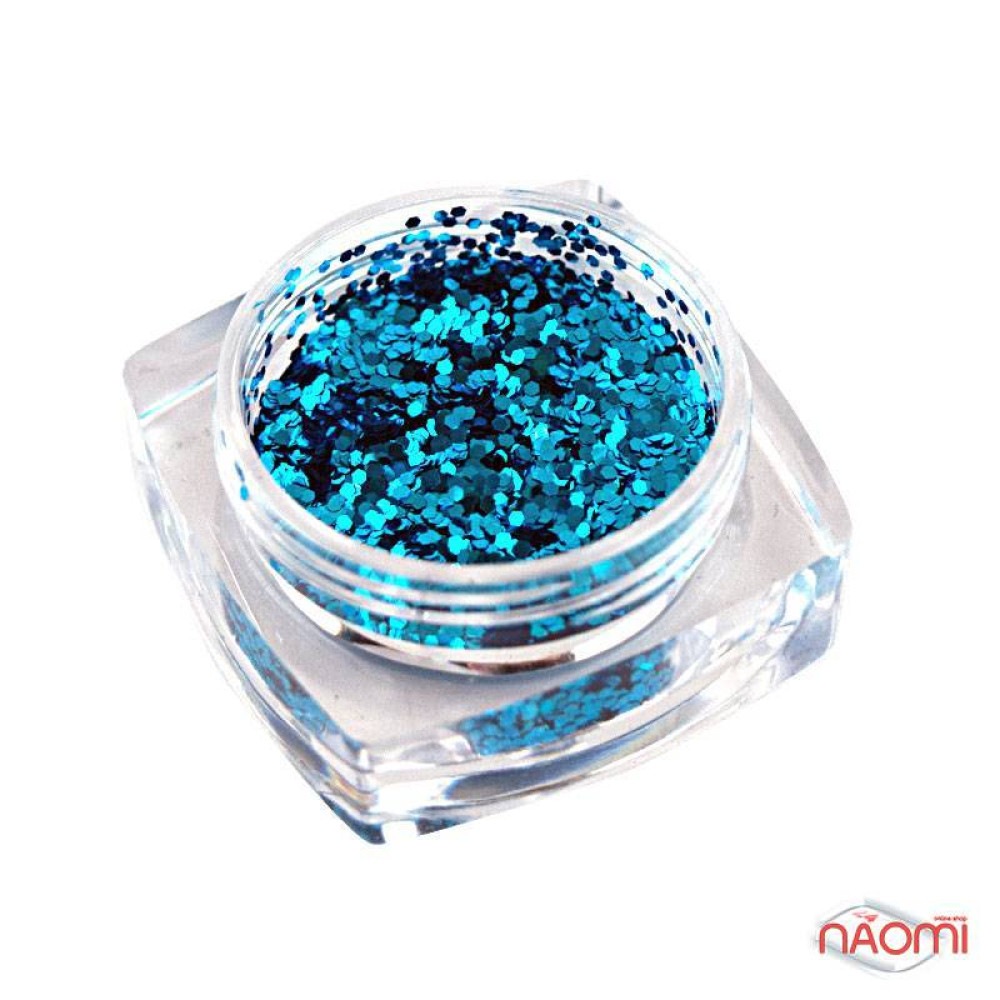 Декор для ногтей Salon Professional Чешуя, цвет синий, мелкая