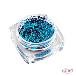 Декор для нігтів Salon Professional Луска, колір синій, дрібна
