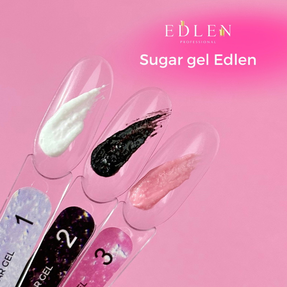 Гель для дизайну Edlen Professional Sugar Gel 02 цукровий чорний 5 мл