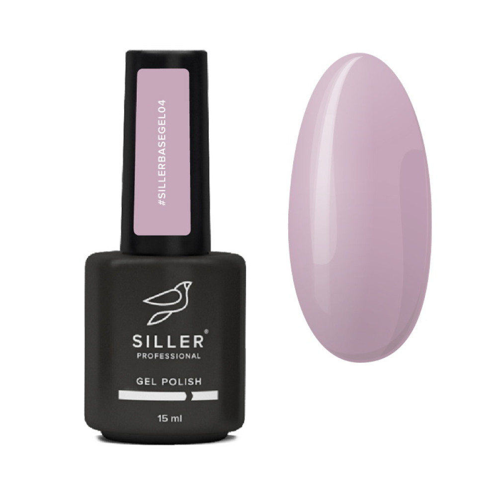 База Siller Professional Gel Base 004 для зміцнення нігтів з пензликом ліловий 15 мл