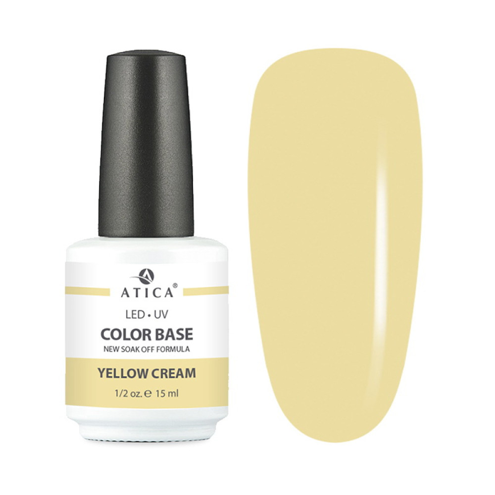База цветная Atica Color Base Yellow Cream кремовый желтый 15 мл
