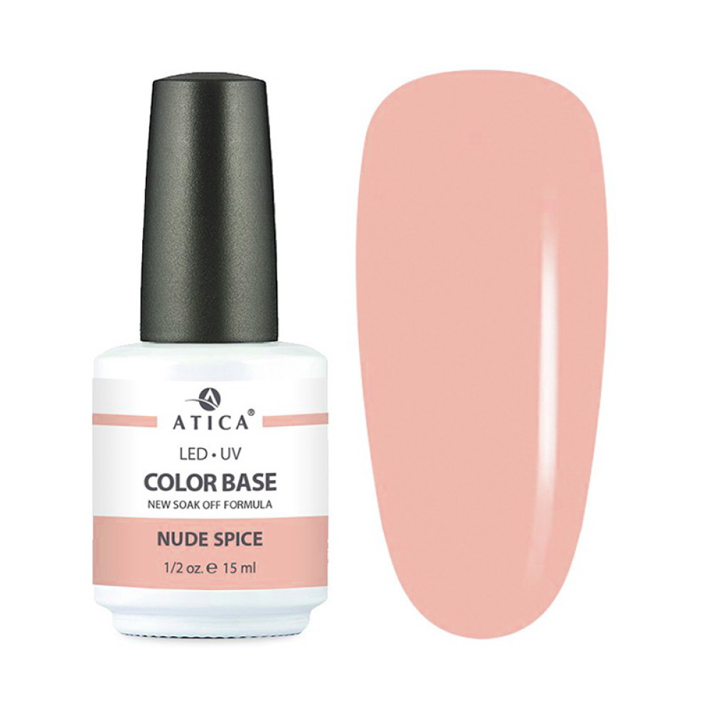 База цветная Atica Color Base Nude Spice розовый нюд 15 мл