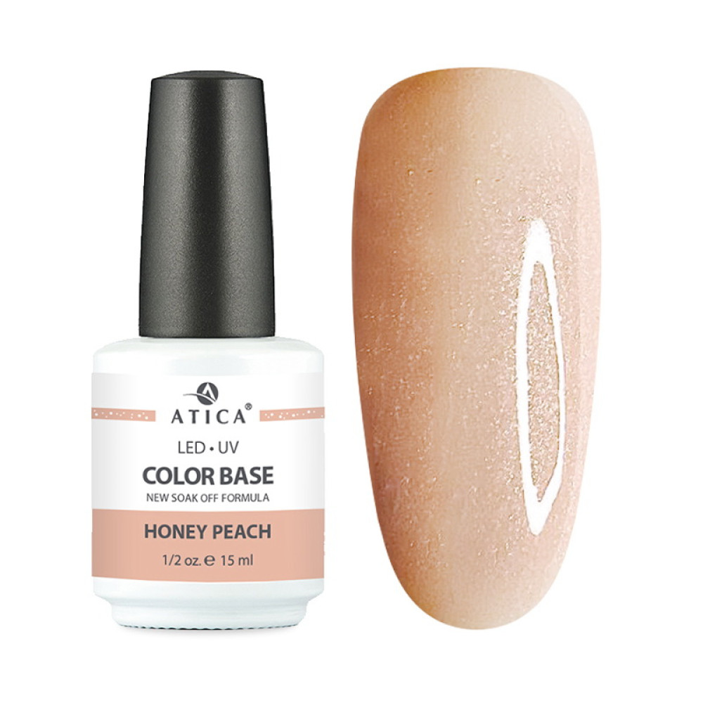 База кольорова Atica Color Base Honey Peach медовий персик з шимером 15 мл