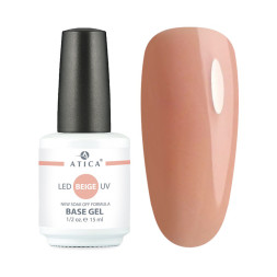 База камуфлююча каучукова для гель-лаку Atica Base Gel Beige бежевий 15 мл