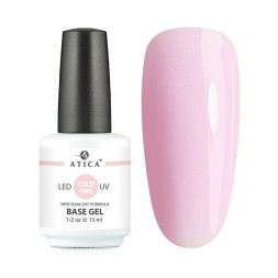 База камуфлююча каучукова для гель-лаку Atica Base Gel Сold Pink холодний рожевий 15 мл