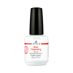 Топ для гель-лаку без липкого шару Atica Top Coat Non Cleansing з пензликом 15 мл