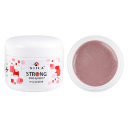 Гель моделюючий Atica Strong Gel Pink Tint рожевий тінт з шимером 30 мл