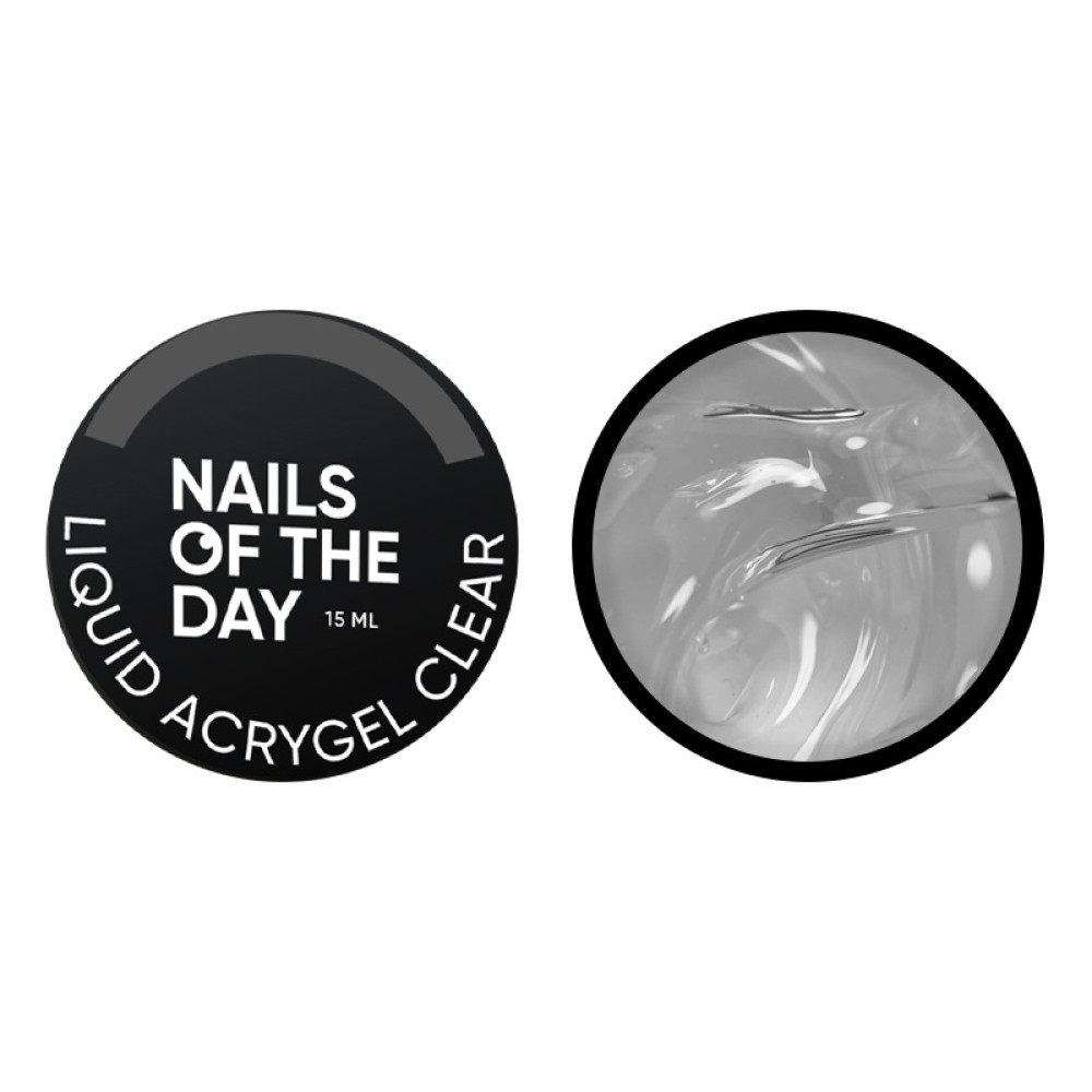Жидкий гель Nails Of The Day Liquid Acrygel Clear для укрепления и моделирования прозрачный 15 мл
