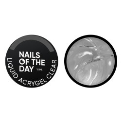 Жидкий гель Nails Of The Day Liquid Acrygel Clear для укрепления и моделирования прозрачный 15 мл