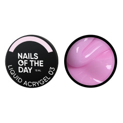 Рідкий гель Nails Of The Day Liquid Acrygel 03 для зміцнення та моделювання ніжно-рожевий 15 мл