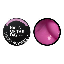 Рідкий гель Nails Of The Day Liquid Acrygel 04 для зміцнення та моделювання рожевий 15 мл