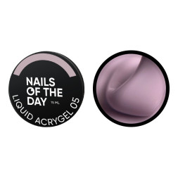 Жидкий гель Nails Of The Day Liquid Acrygel 05 для укрепления и моделирования пыльно-розовый 15 мл