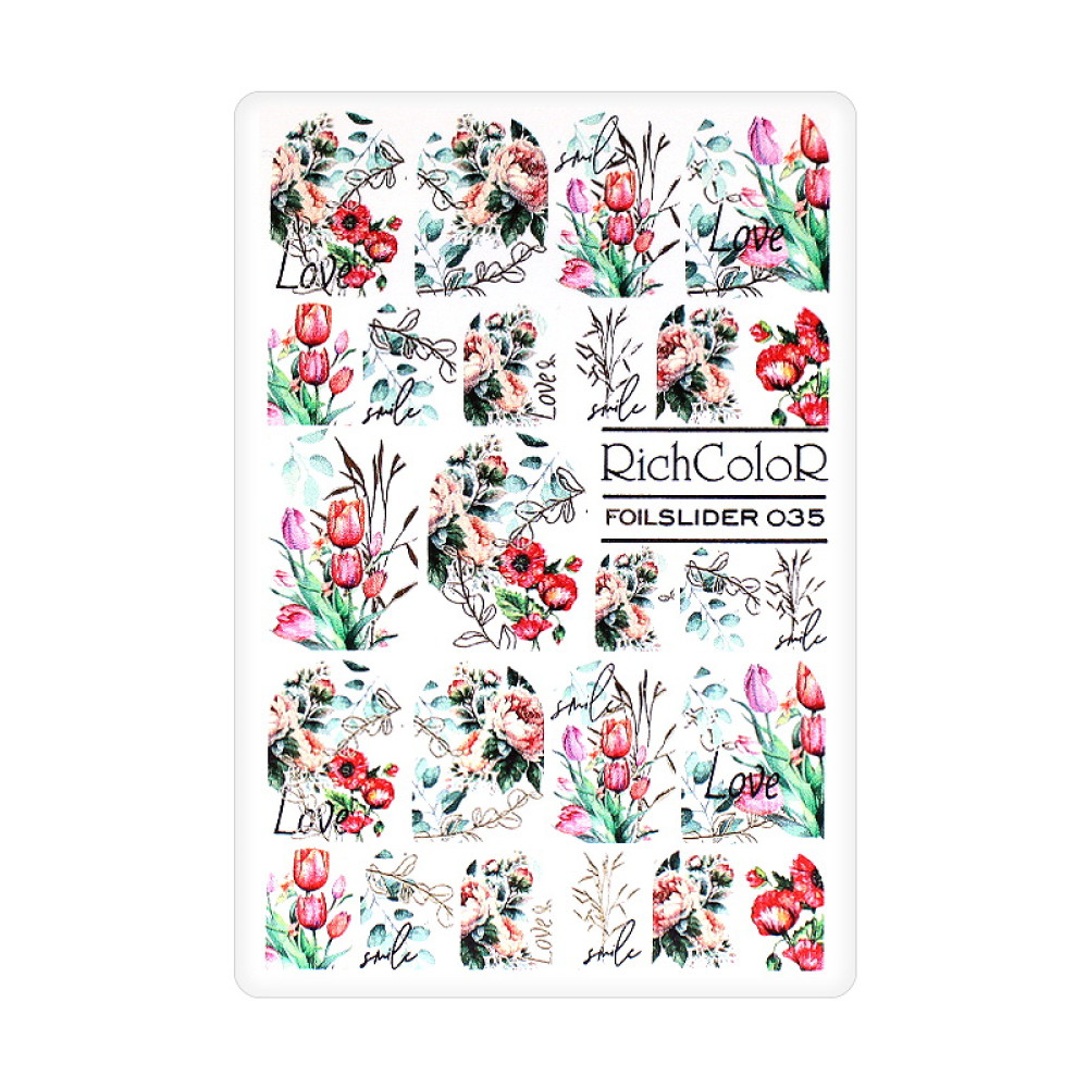Слайдер-дизайн RichColoR Foil 035 Весенние цветы