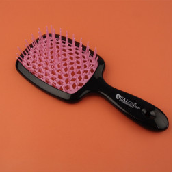 Расческа для волос Salon Professional SP0099 20.5х8.5 см глянцевая цвет черно-розовый