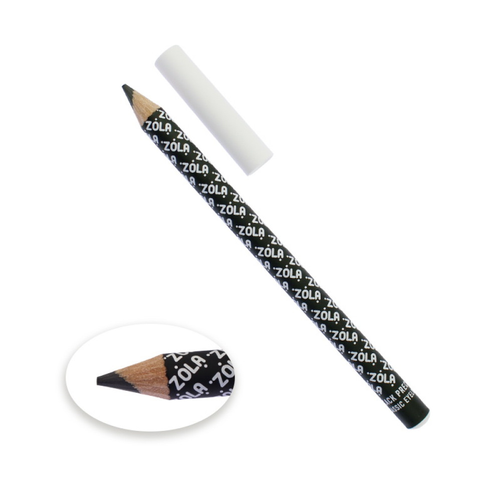 Олівець для очей ZOLA Classic Eyeliner Black восковий чорний 1.14 г