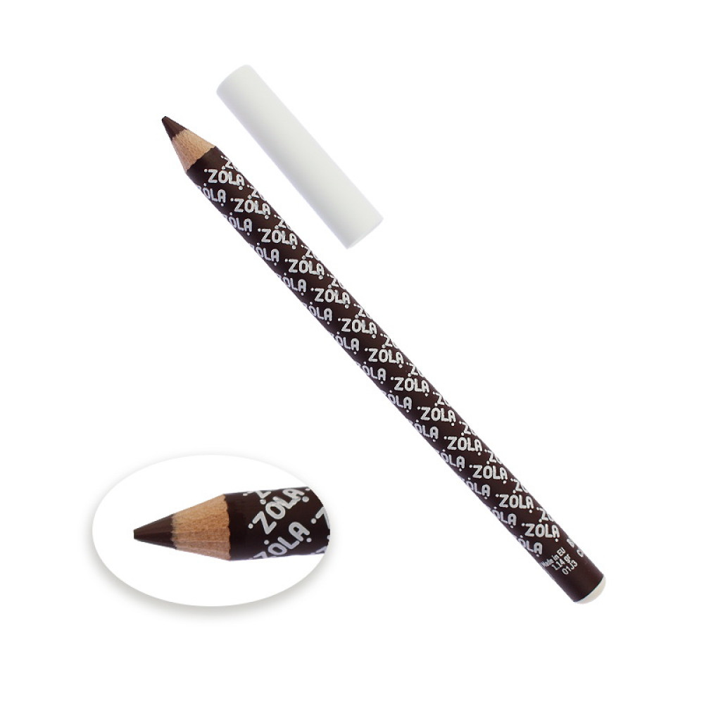 Олівець для очей ZOLA Classic Eyeliner Brown восковий коричневий 1.14 г